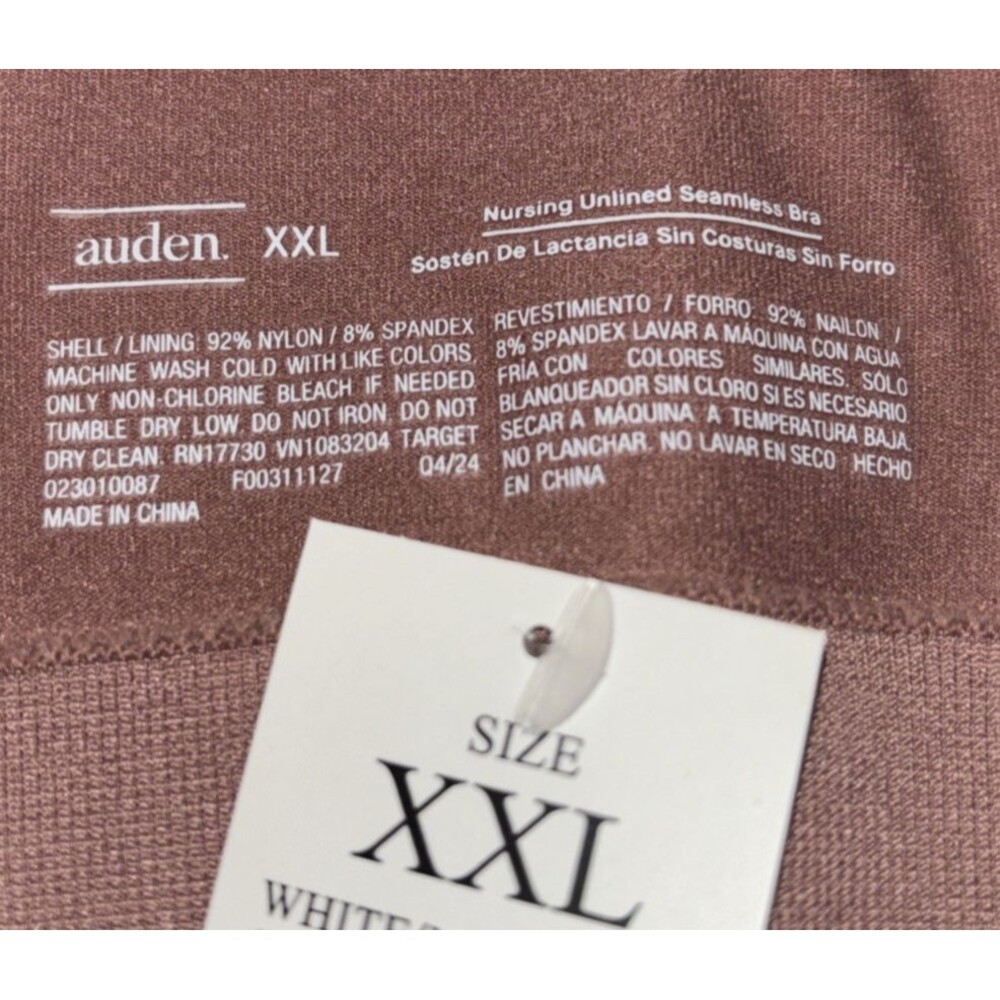 WOMEN XXL AUDEN MATERNITY 2 PACK UNLINED BRALETTES Bra NWT Baby Shower Gift - Picture 7 of 7
